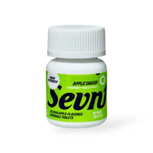 SEVN Apple Smash 40mg 7-Hydroxy Sour Apple chewable tablet