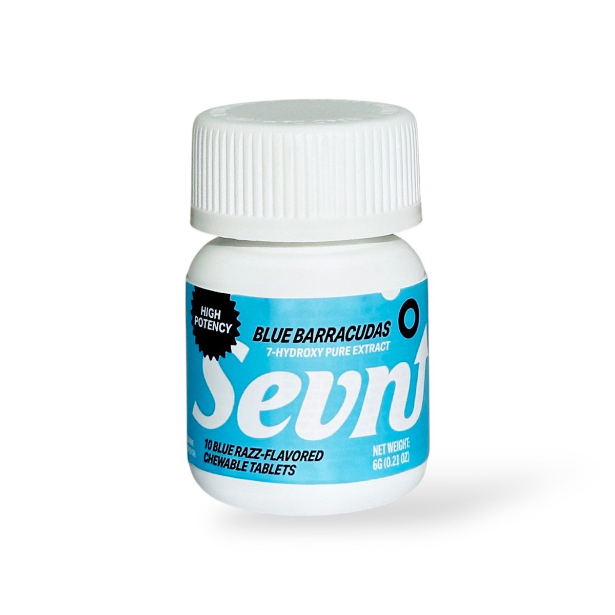 SEVN Blue Barracudas 35mg 7-OH Blue Razz chewable tablets