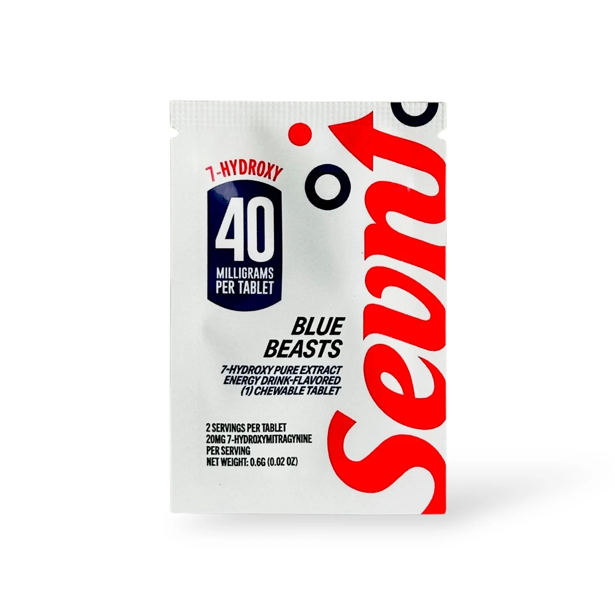 SEVN Blue Beasts 40mg 7-OH chewable tablet