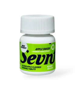 SEVN Apple Smash 40mg 7-Hydroxy Sour Apple chewable tablet