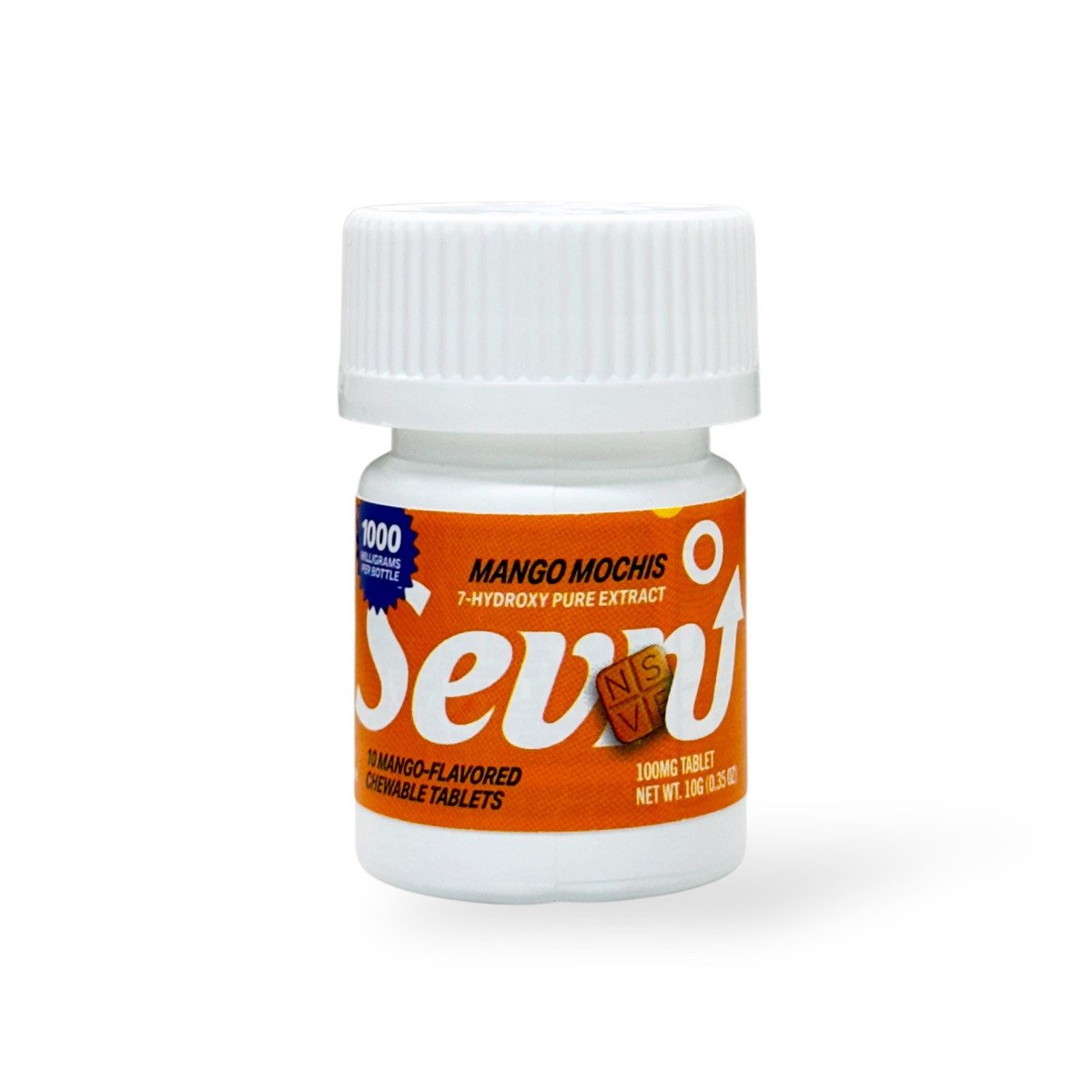 Sevn Mango Mochis 100mg 7-OH mango flavored chewable tablet