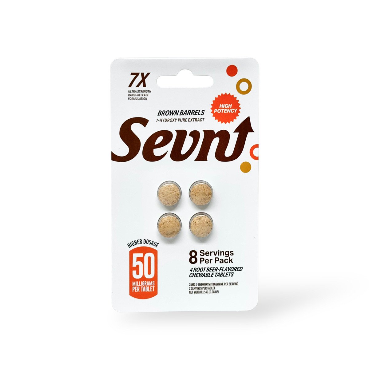 SEVN Brown Barrels Root Beer 50mg 7-Hydroxy tablet